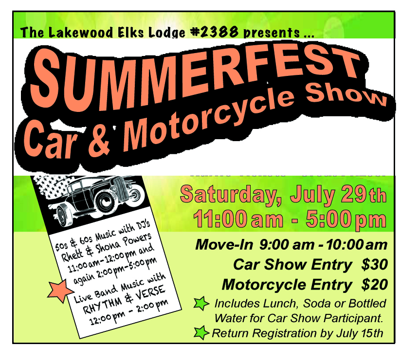 SUMMERFEST Car & Motorcycle Show Lakewood Chamber, City of Lakewood